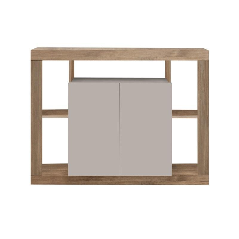 Vivabita Matelpro - Buffet/bahut contemporain 134 cm mercure/cachemire Dominika - Moderne & Design -Mercure/cachemire -  -Types de portes: Battantes -_0