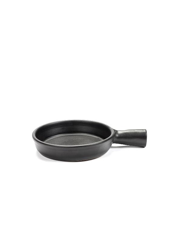 POÊLE ROND NOIR TERRE CUITE Ø 14 CM SURFACE SERAX