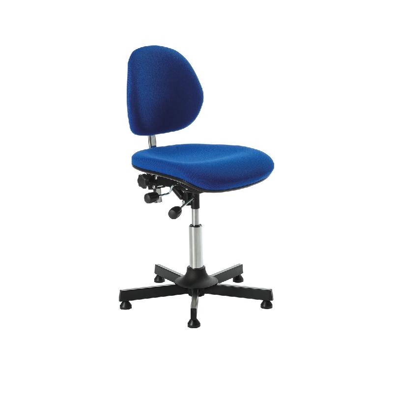 Siège d'atelier Activ Bas - Réf : 88601012 - Hauteur réglable 460-590mm, tissu rembourré, couleur bleu_0