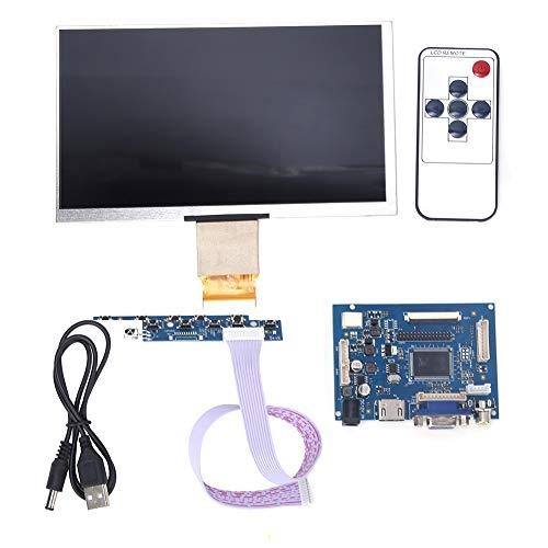 AUFEE Écran LCD 7 pouces - Moniteur 1024x600 VGA, HDMI et AV - Compatible Raspberry Pi et écran d'ordinateur_0
