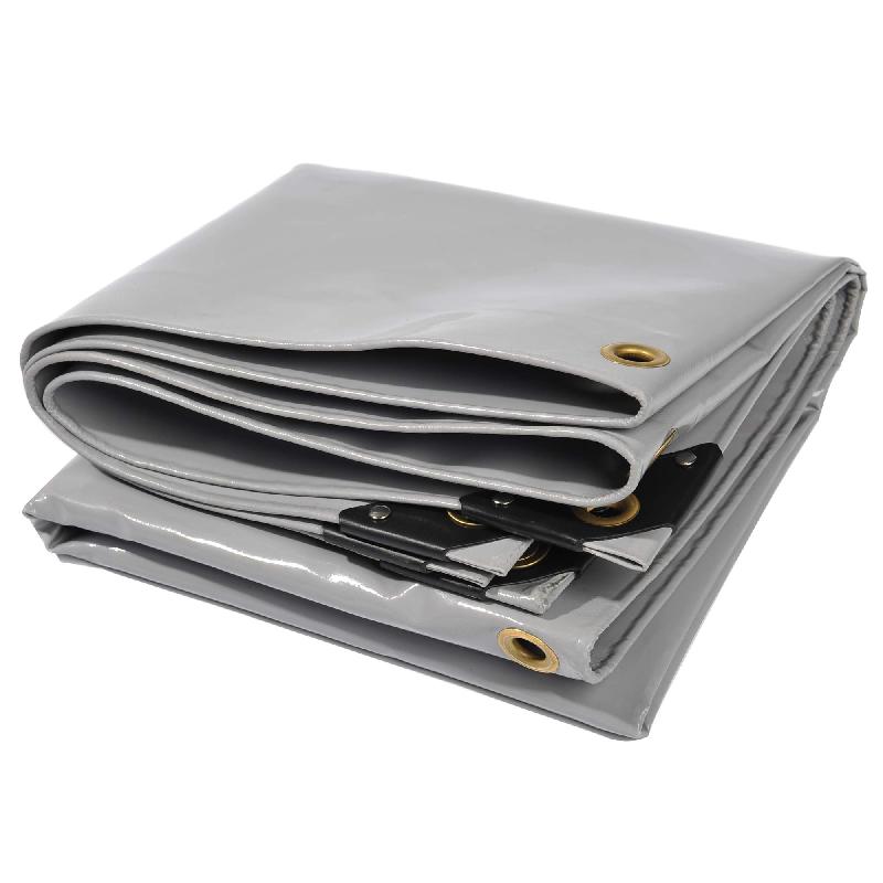 Nemaxx PLA45 - Bâche de protection haut de gamme 400x500 cm avec œillets en laiton, PVC 650 g/m², imperméable et indéchirable_0