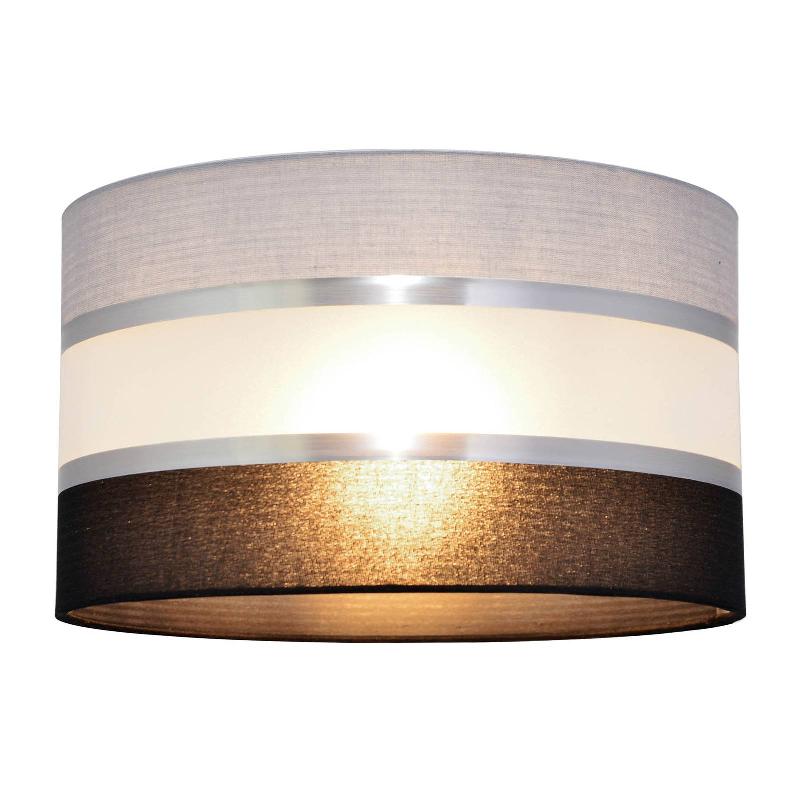 HELAM ABAT-JOUR HELEN E27 Ø 25CM/HAUTEUR 15CM GRIS-NOIR-ARGENTÉ