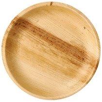 ASSIETTE FEUILLE DE PALMIER 'PURE', ROND, 185 MM - LOT DE 2