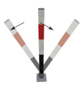 Balise de jalonnement routière articulée en PEHD - Zones sensibles - POTOFLEX - STI Balisage routier_0