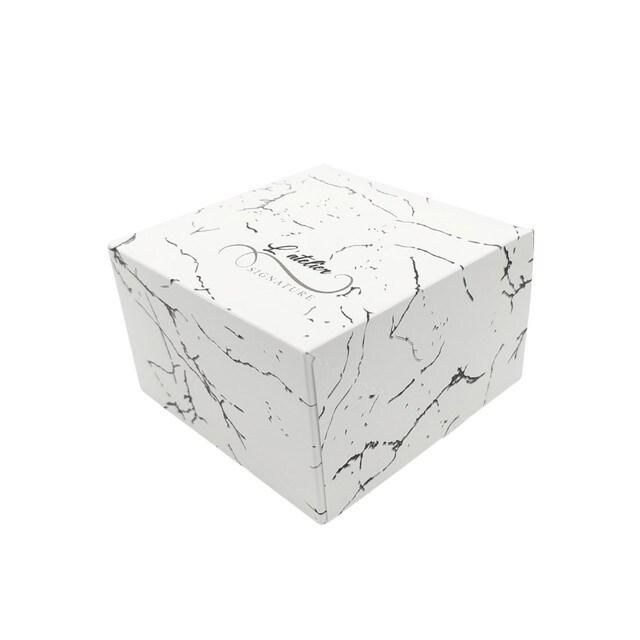 Boîte pâtissière décor Atelier Signature 130x130x80mm par 400 pièces JORIDEAL - blanc en carton 3519400541381_0