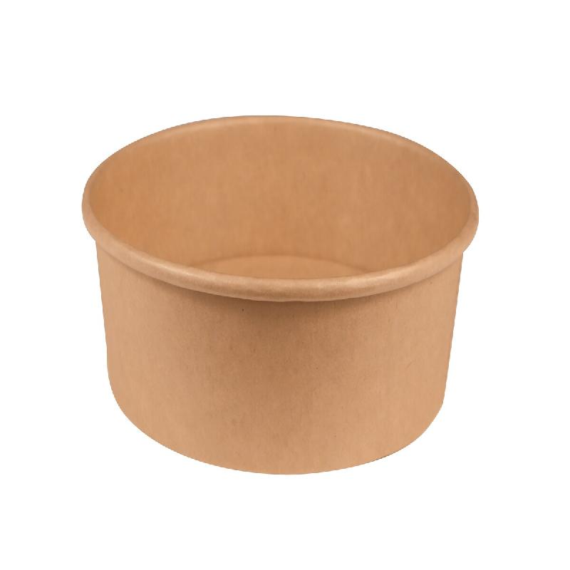 Bol Salade Kraft Rond NOVABOWL - Capacité : 500ml - FORMAT CHR - Éco-conçu - Certifié Loi AGEC- Haute Résistance & micro-ondable - Lot de 1200 -_0