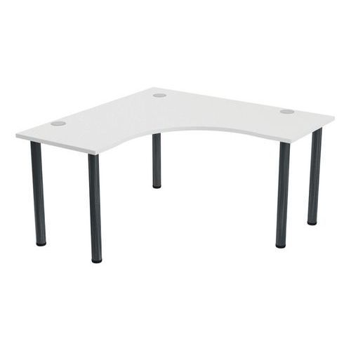 BUREAU TUBO SYMÉTRIQUE 140 X 140 CM BLANC ANTHRACITE - MBA