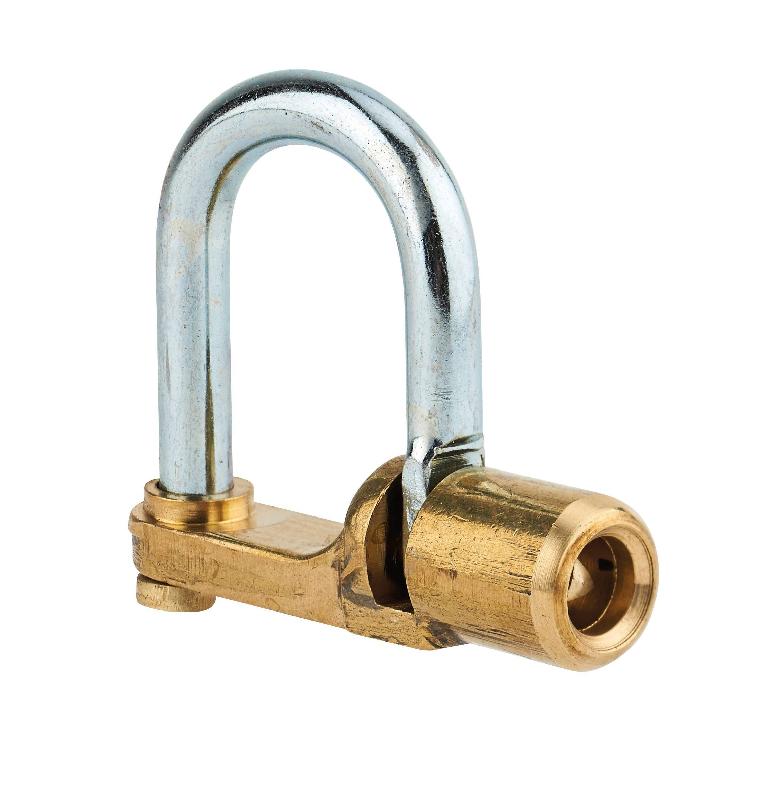 Cadenas d'artillerie 329 - Talon droit - Anse acier triangle 5 mm - Corps en laiton massif_0