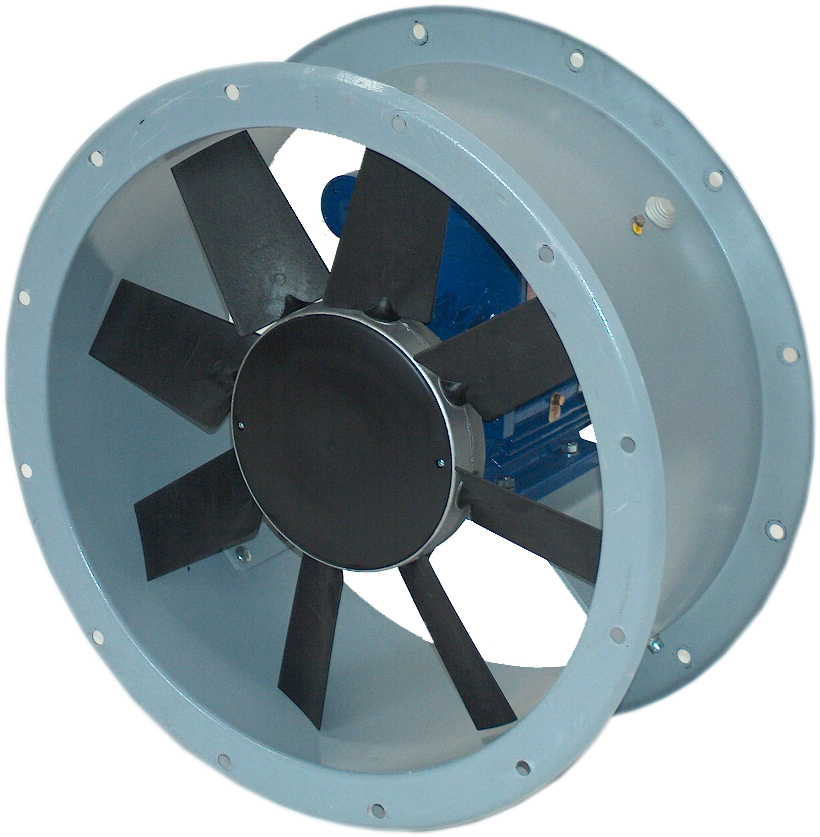 Ventilateur hélicoïde CC pour gaine ronde - Débit élevé jusqu'à 188 000 m3/h - Diamètres 310 à 1600 mm_0