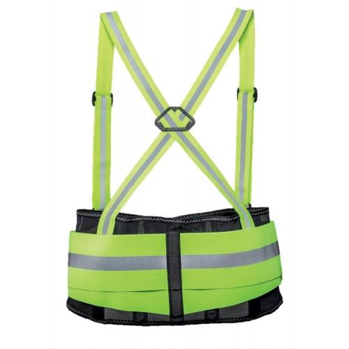 CEINTURE DE MAINTIEN LOMBAIRE - HAUTE VISIBILITÉ - JAUNE FLUO - M BRICOZOR