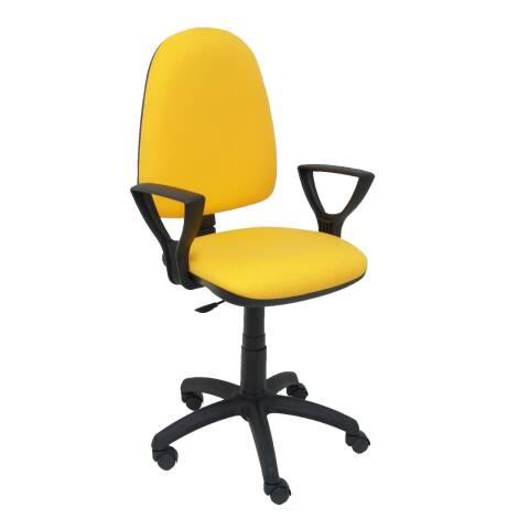 CHAISE DE BUREAU AYNA - ACCOUDOIRS FIXES - JAUNE