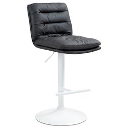 CLP Tabouret de bar Damar similicuir Noir /Blanc - noir polyester 322919_0