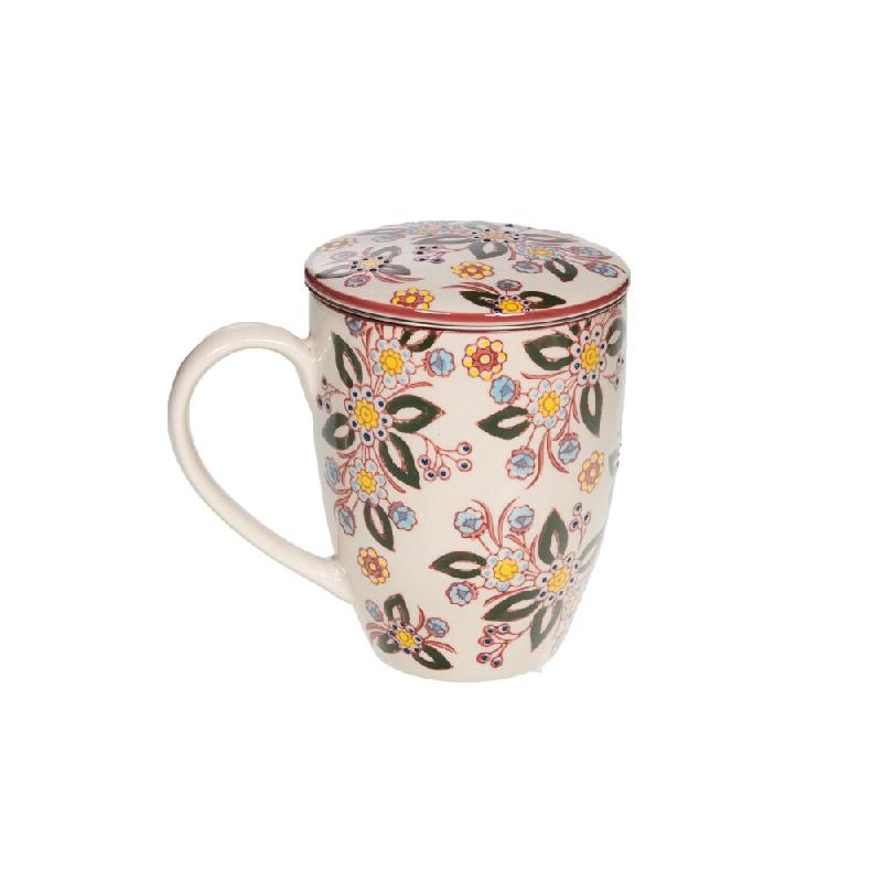 Coffret tisanière avec filtre Siena 30 cl -  Décoré Rond Grès Table Passion 13x9 cm - multicolore Grès 3106232387616_0