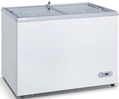 CONGÉLATEUR BAHUT ECO 150 AVEC COUVERCLES EN VERRE COULISSANTS