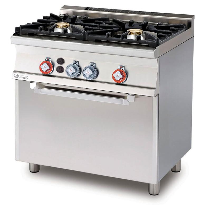 Cuisinière à gaz avec four statique à 2 feux et grill. Dimensions 80x60 h90 cm. Modèle CF2-68G - 2250_0