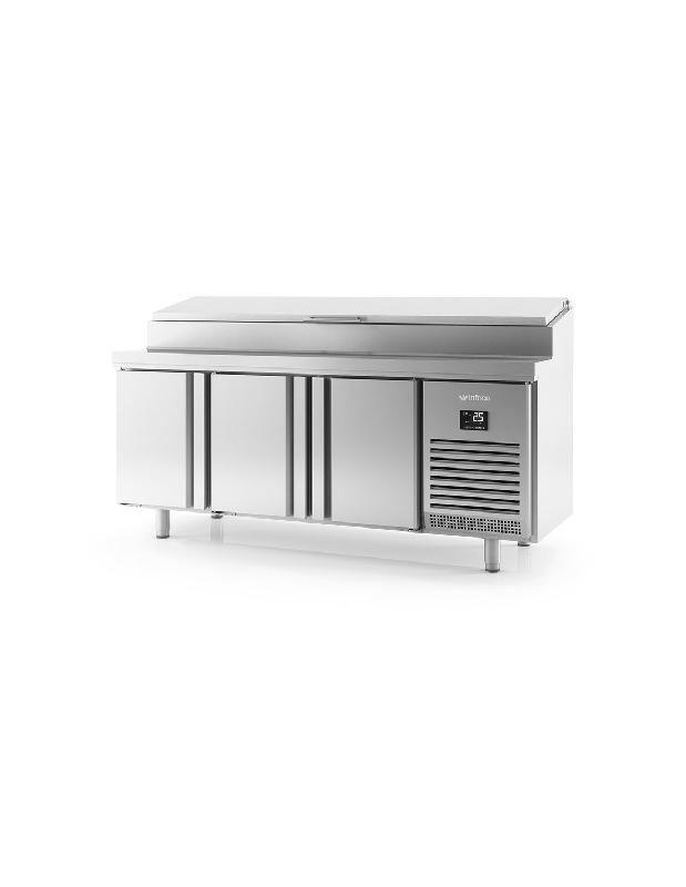 Desserte réfrigérée positive de préparation 3 portes - Inox AISI 304 - 455 litres - INFRICO_0