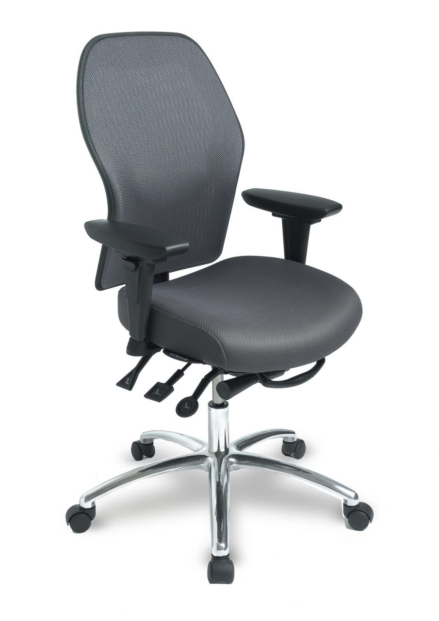 Ecocentric - chaise de bureau - ergo centric - base d'alumium poli de 26 po_0