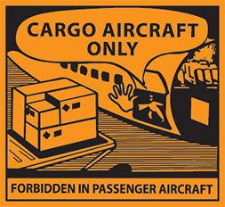 Etiquette cargo aircraft only cao à plat - 46406_0