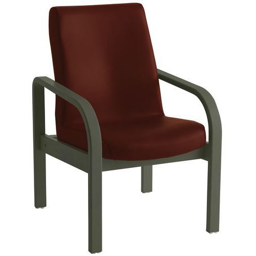 FAUTEUIL DE REPOS AVEC DOSSIER FIXE BAS GRIS / MORGON