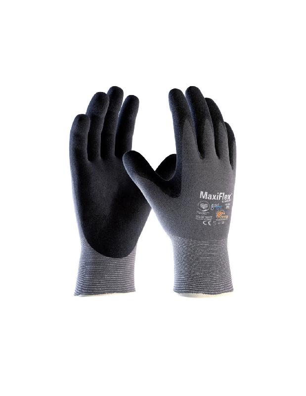 GANTS DE TRAVAIL TRICOTÉ MAXIFLEX ULTIMATE ENDUIT MOUSSE DE NITRILE GRIS FONCÉ/BLEU MARINE T10 - ATG - MXFLULT874AD-10