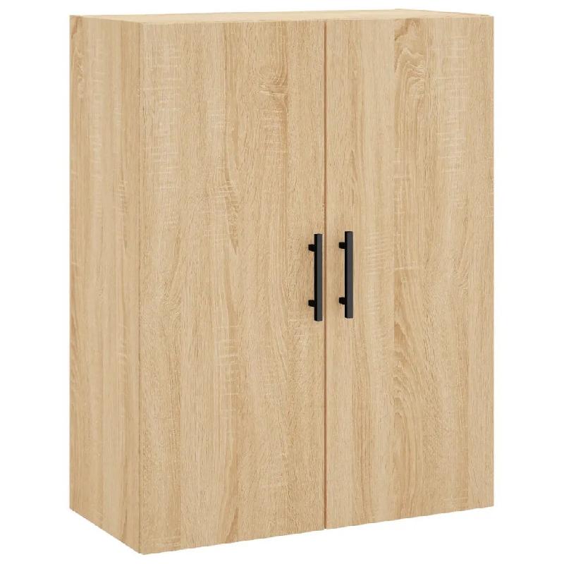 Helloshop26 - Armoire murale design moderne rangement suspendue 69,5 x 34 x 90 cm en bois d'ingénierie chêne sonoma 02_0048598 - Bois massif 3000235_0