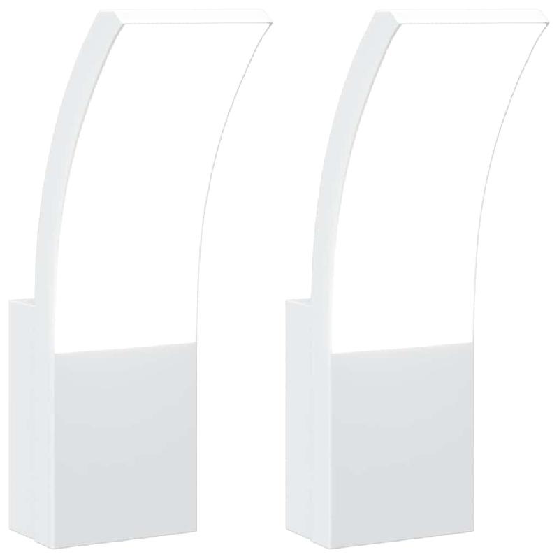 Helloshop26 - Lot de 2 appliques murales LED extérieures 7 x 4,5 x 23 cm résistantes aux intempéries design moderne en aluminium 02_0056580 - alumi_0