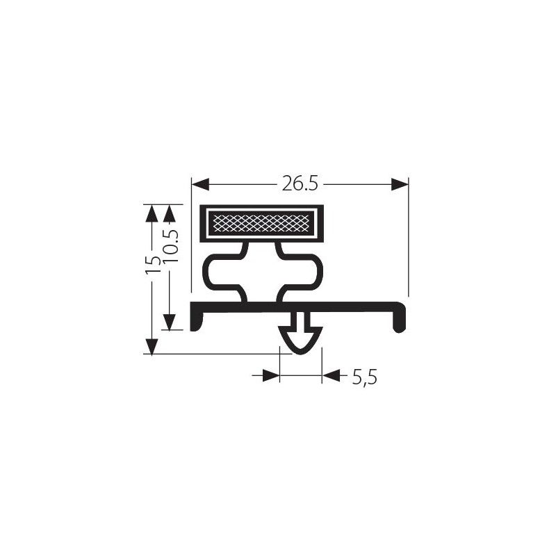 Joint JCAB111G - gris - vendu sur mesure - pour chambre froide positive et négative_0