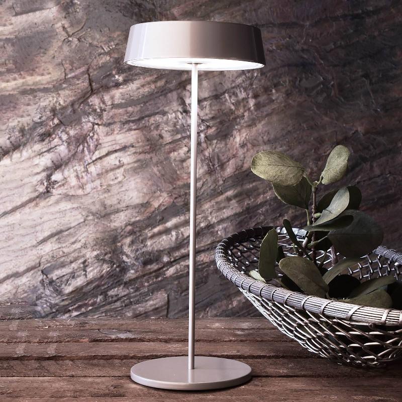 DEKO-LIGHT LAMPE À POSER LED MIRAM BATTERIE, DIMMABLE GRISE