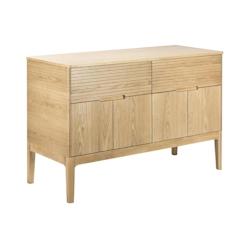 Meuble double-vasque 120 cm en chêne naturel ALASKA - beige 3701606502628_0