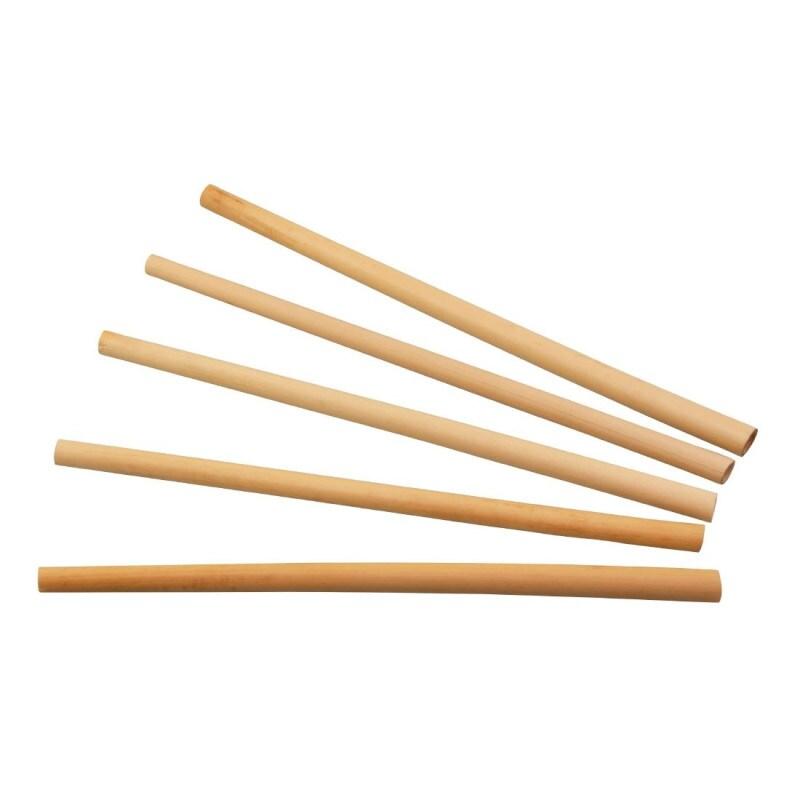 Pailles droites en roseau 6-8 mm / 20 cm (lot de 50) - SIER DISPOSABLES - 8718226766748_0