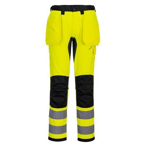 PANTALON DE TRAVAIL HAUTE VISIBILITÉ WX2 CD889 NOIR/JAUNE 48 - PORTWEST