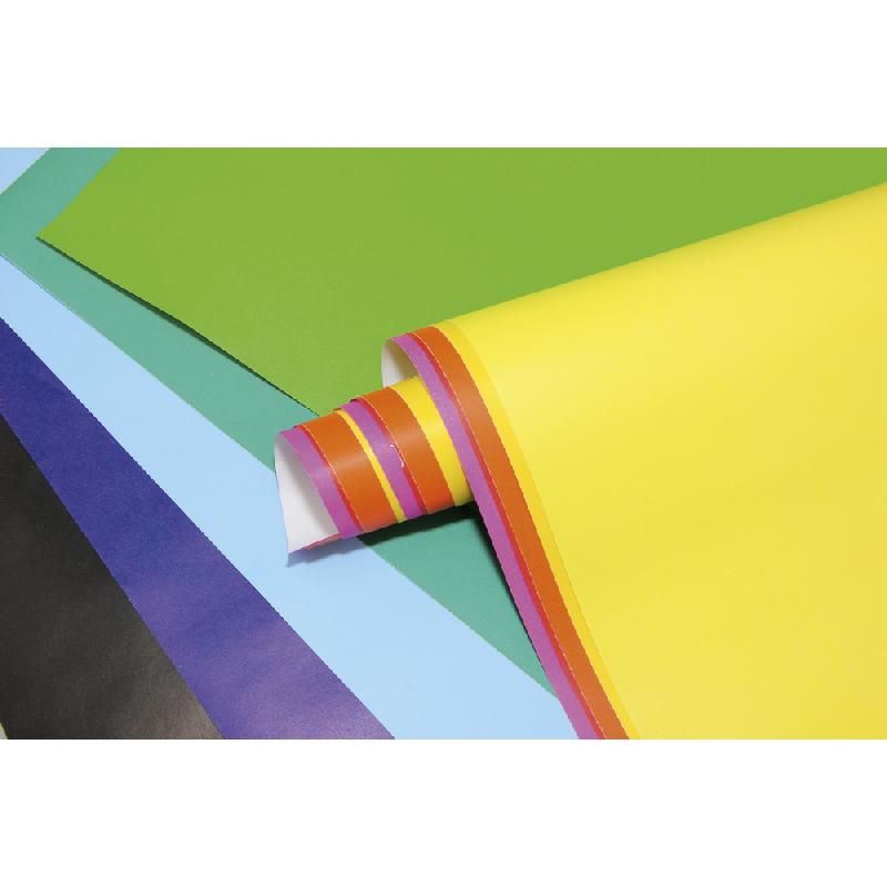 PAPIER AFFICHE PEINTE, PAQUET DE 50 FEUILLES 90G/M AU FORMAT 60X80CM - ASSORTIS