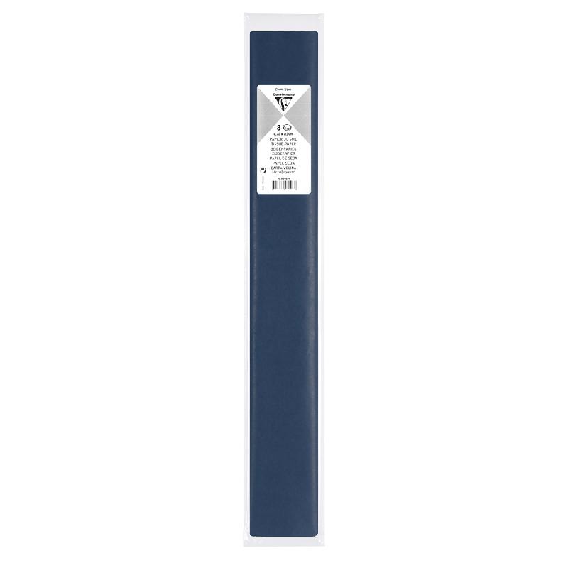 PAPIER DE SOIE, SACHET DE 8 FEUILLES 18G/M2 AU FORMAT 50X75CM - BLEU MARINE - LOT DE 10