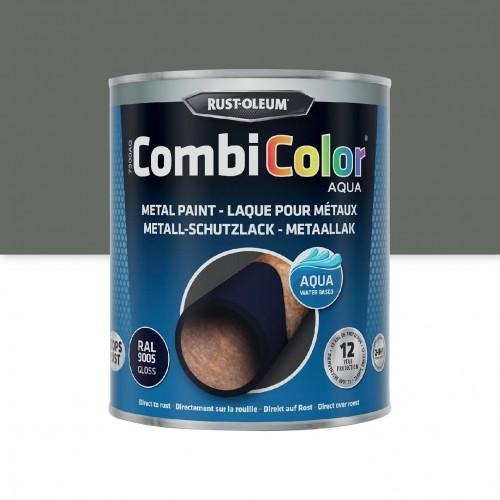 PEINTURE ANTIROUILLE 2 EN 1 COMBICOLOR AQUA GRIS SOURIS 0,75L RUST-OLEUM