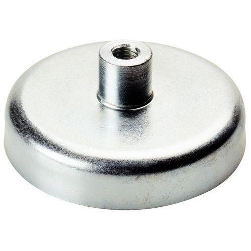 PLOT FERRITE AVEC DOUILLE TARAUDEE 100X42 DOUILLE M12 - WALKER BRAILLON MAGNETICS