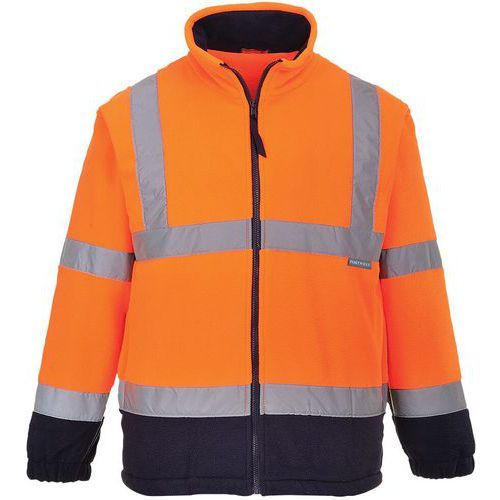 VESTE POLAIRE HAUTE VISIBILITÉ BICOLORE F301 BLEU/ORANGE L - PORTWEST