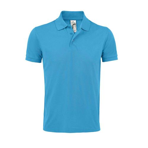 POLO PERSONNALISABLE HOMME PRIME EN POLYESTER AQUA