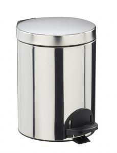 Poubelle publique 5L Sanelia inox - seau intérieur antibactérien - norme JIS Z 2801_0