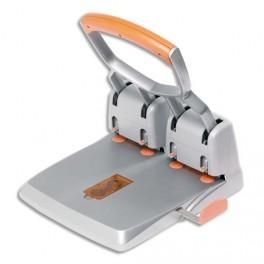 RAPID PERFORATEUR 4 TROUS DUAX HDC 150/4. CAPACITÉ 150 FEUILLES. COLORIS ORANGE/GRIS