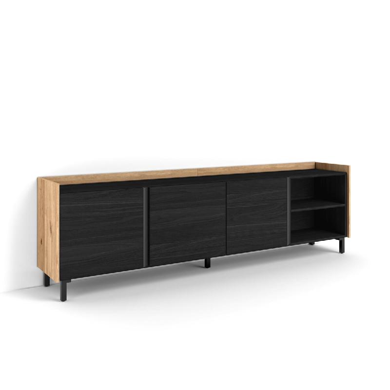 SKRAUT HOME Meuble TV, Banc Télé, 207x61x35 cm, Pour les TV jusqu'à 80