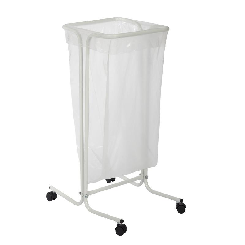 Support sac poubelle à roulettes Rossignol Tubag blanc sans couvercle 110 L_0