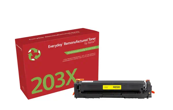 Toner remanufacturé Jaune Everyday¢ de Xerox compatible avec HP 203X (CF542X), Grande capacité_0