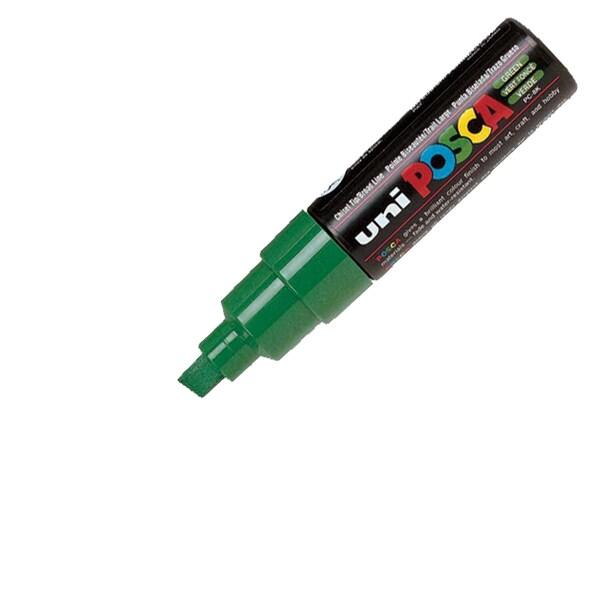 UNI MITSUBISHI posca marqueur pte large biseautée posca pc8k 8mm vert foncé - vert pc8kv_0
