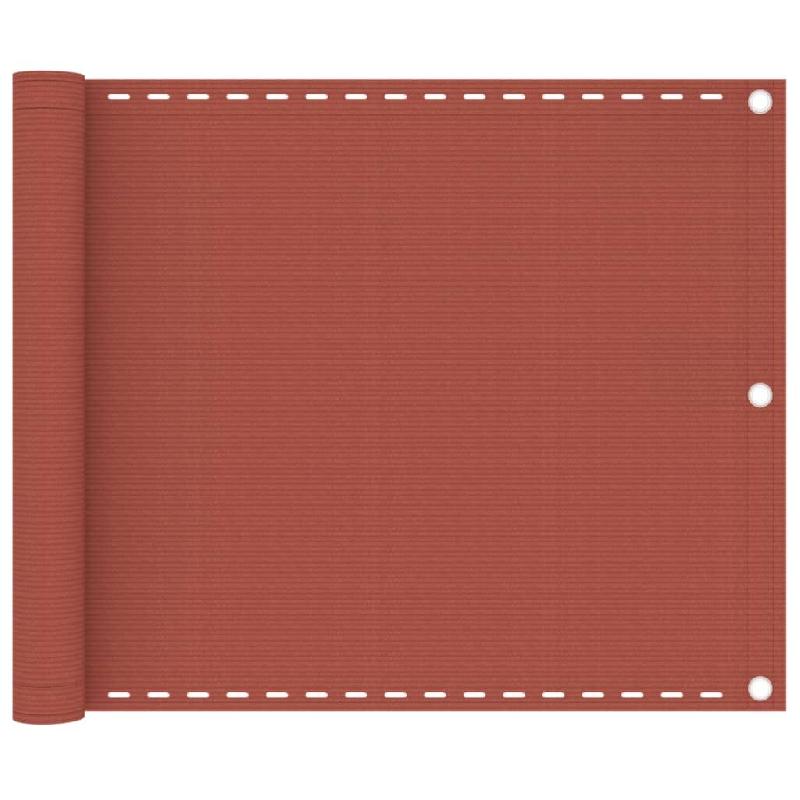 VidaXL Écran de balcon Terre cuite 75x600 cm PEHD Modèle Balcon Urbain - 310947_0