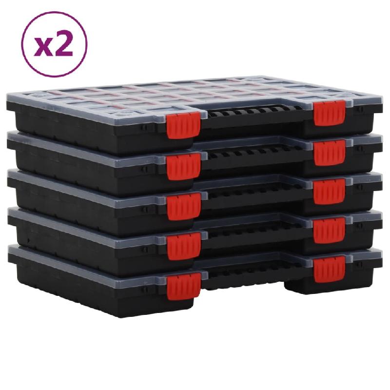 Vidaxl boîtes d'assortiment 10 pcs 40x30x5 cm polypropylène 3106445_0