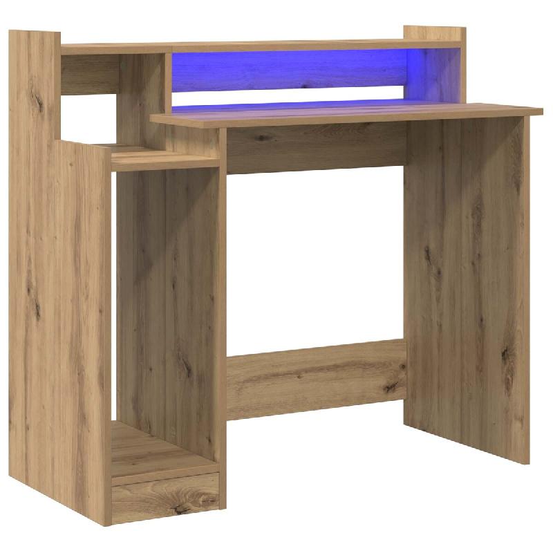 VidaXL Bureau Chêne artisanal 97 x 45 x 90 cm Bois d'ingénierie Modèle Ventura Ombre - 875241_0