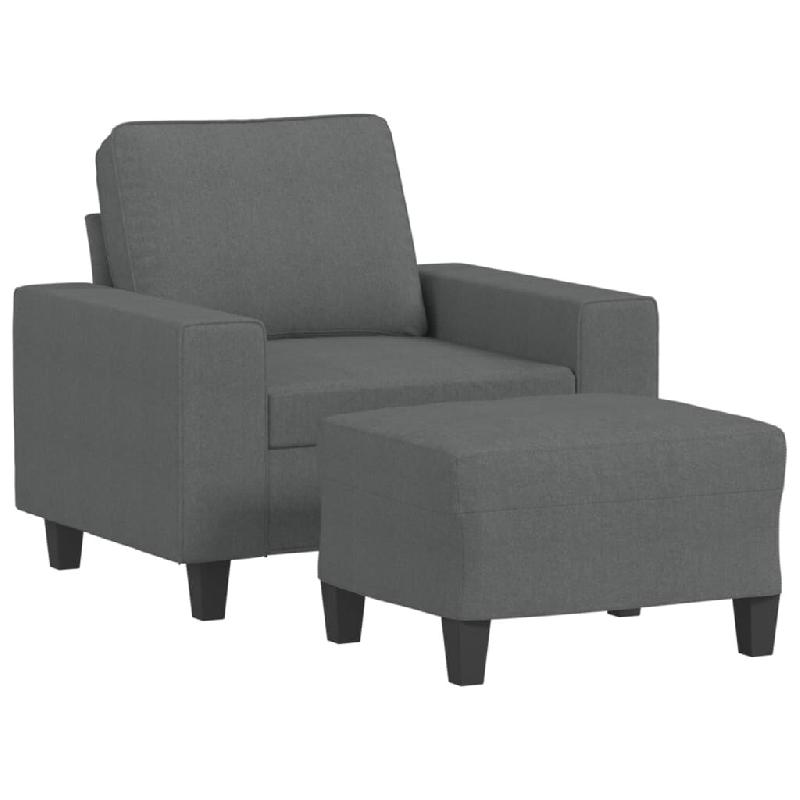 VidaXL Fauteuil avec repose-pied Gris foncé 60 cm Tissu Modèle Orion Core - 3201144_0