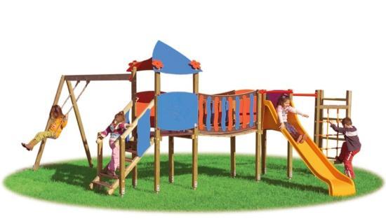 Village TORONTO - Structure pour aire de jeux - Enfants de 2 à 8 ans - Bois lamellaire traité_0