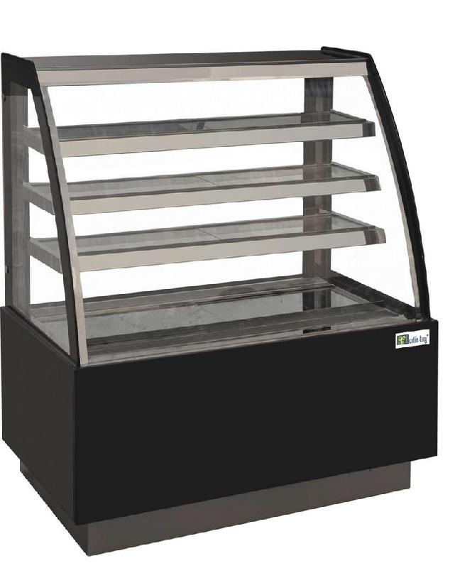 Vitrine pâtisseries noire vitrage bombé 3 étagères température +2/+... - POASIS500_0