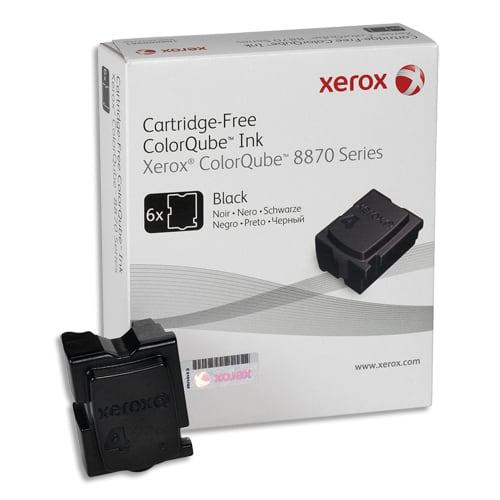 Xerox paquet de 6 bâtonnets pour coloqube 8870 noir 108r00957_0